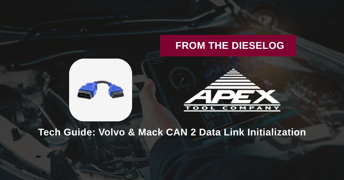 Step-by-step close-up view of a heavy truck heavy duty data diagnostic line link adapter connected to a dashboard port